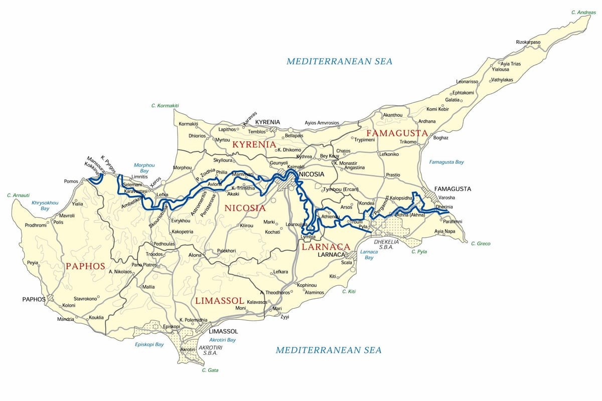 Mapa ng Cyprus offline