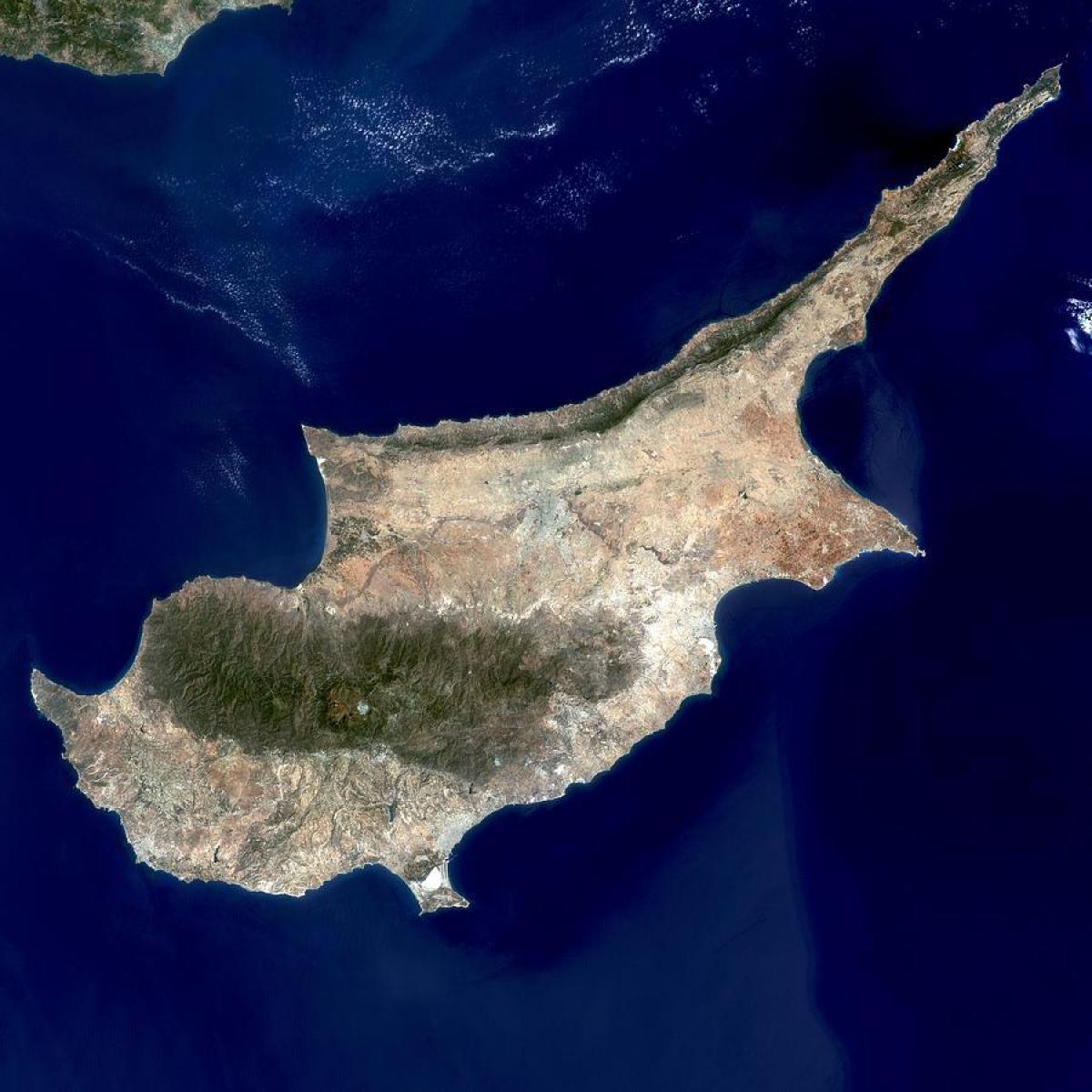 Cyprus mapa satellite