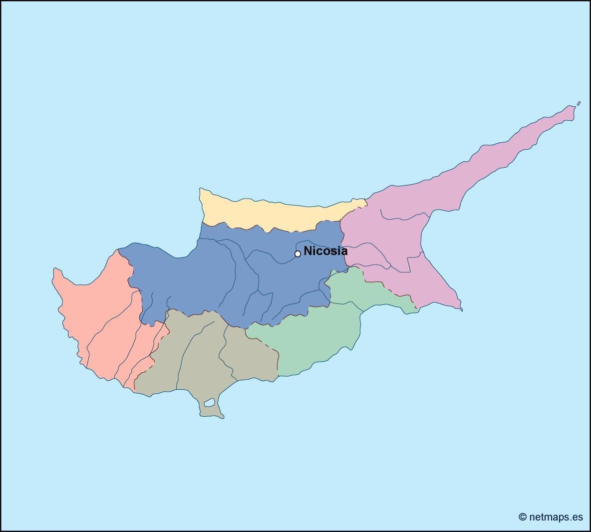 Mapa ng Cyprus vector