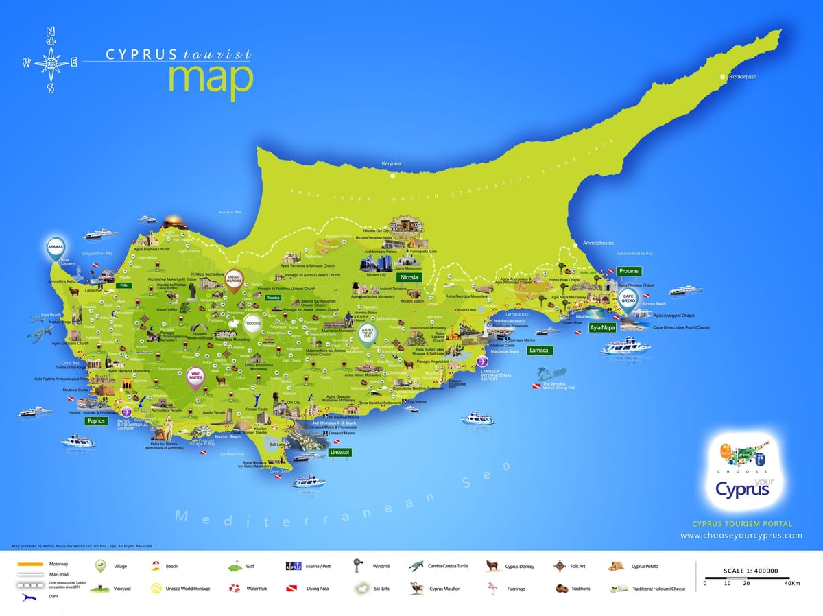 Mapa ng lara beach Cyprus