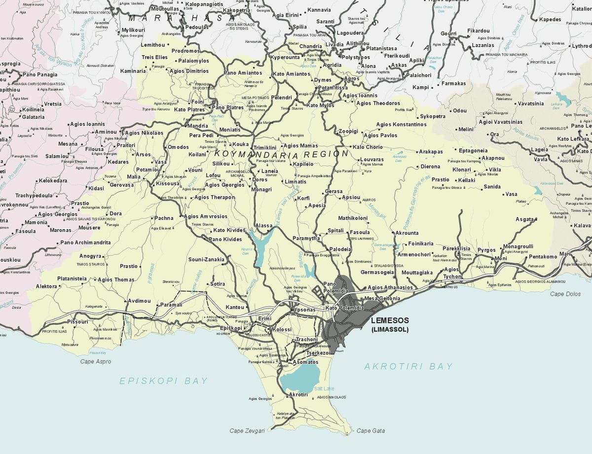 Mapa ng limassol Cyprus