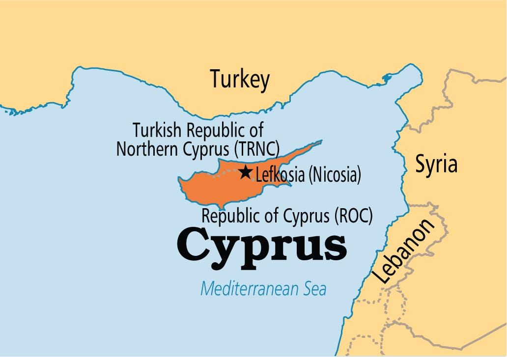 republika ng Cyprus mapa