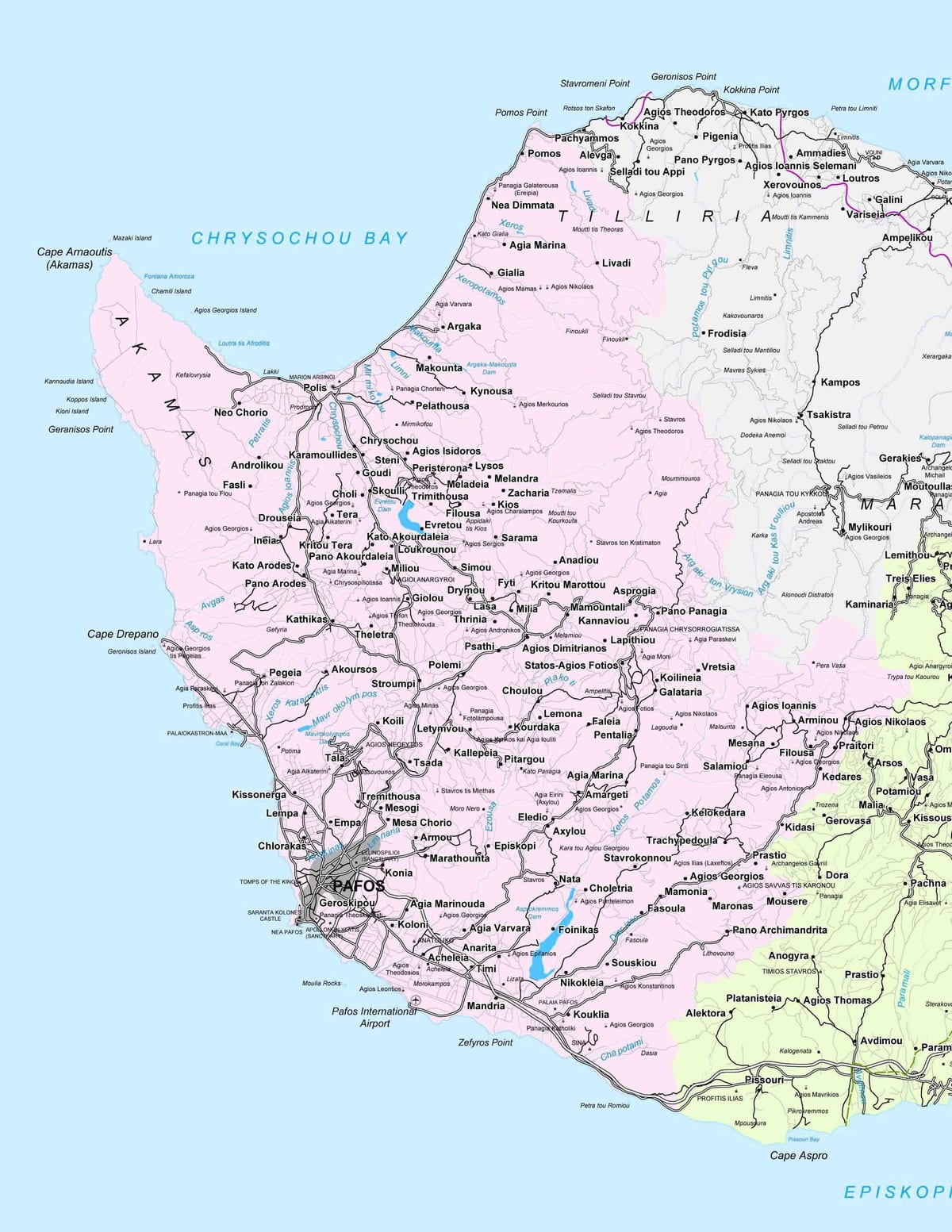 mapa ng kalye ng limassol Cyprus