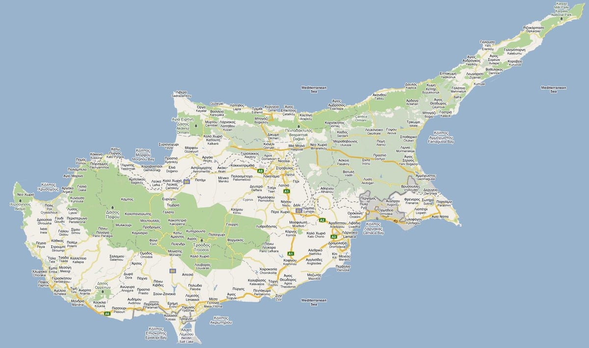 mapa ng kalye peyia Cyprus
