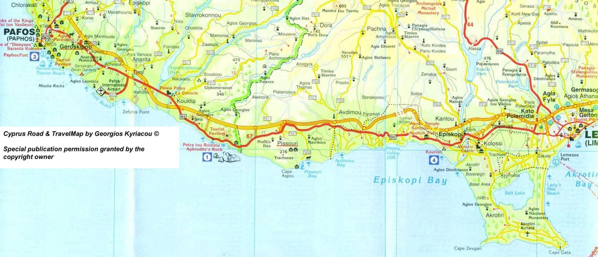 Mapa ng pissouri beach Cyprus 