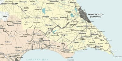 Mapa ng ayia napa Cyprus