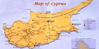 Mapa ng Cyprus nayon