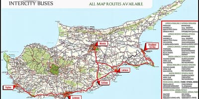 Cyprus bus ruta ng mapa