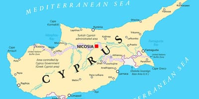 Kabisera ng Cyprus mapa