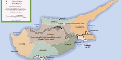 Mapa ng Cyprus hangganan