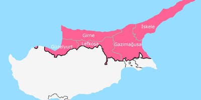 Mapa ng Cyprus hinati