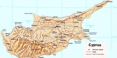 Detalyadong mga mapa ng isla ng Cyprus