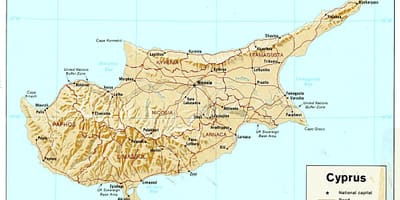 Mapa ng Cyprus kontinente