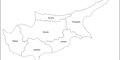 Mapa ng Cyprus balangkas