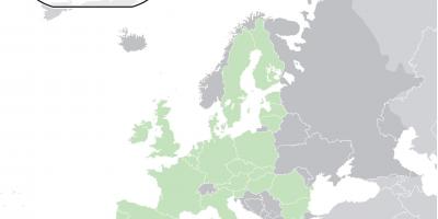 Mapa ng europa na nagpapakita ng Cyprus