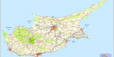Isang mapa ng Cyprus