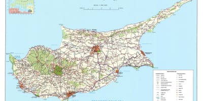 Mapa ng Cyprus sightseeing