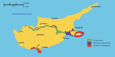 Mapa ng kapparis Cyprus