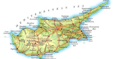 Mapa ng lapta northern Cyprus