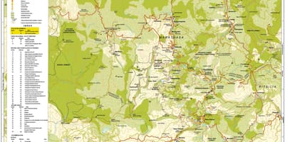 Mapa ng troodos bundok Cyprus