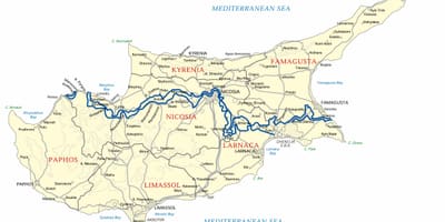 Mapa ng nissi beach Cyprus